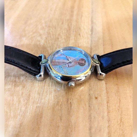 1996 Fossil Barbie Watch Limited Edition "Summer Sophisticate," Black Leather - Picture 4 of 10